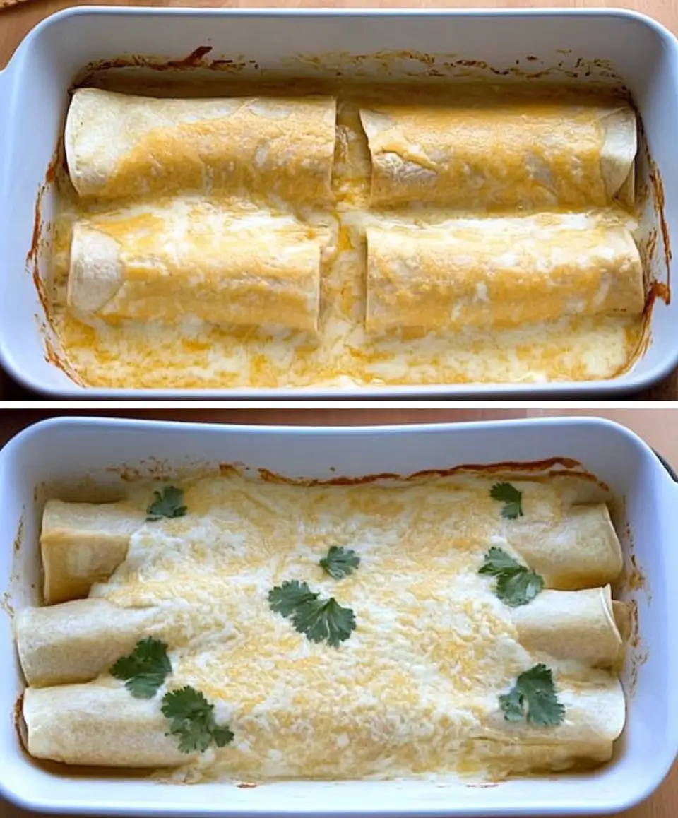 Creamy White Chicken Enchiladas