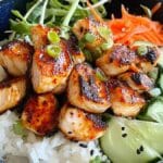 Crispy Spicy Salmon Bowls